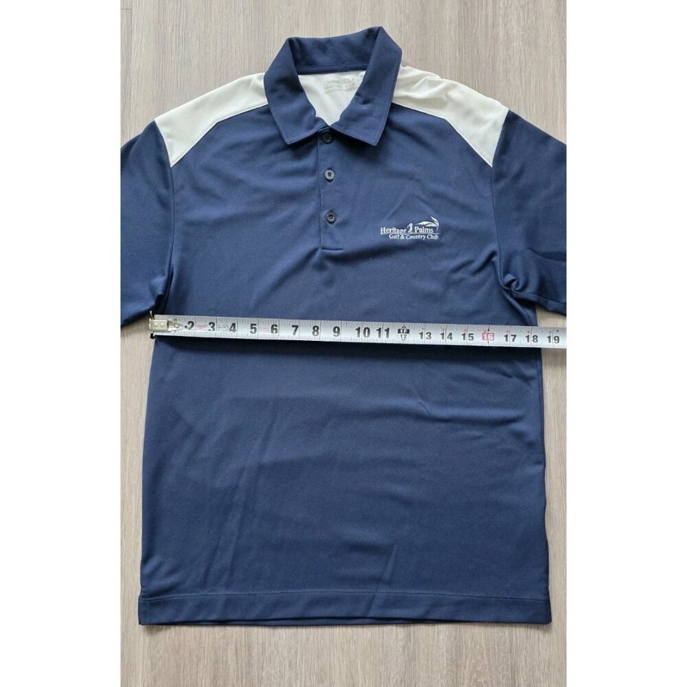 Nike Golf Men's Small Polo Shirt Navy White Colorblock Performance Golf - Picture 3 of 9